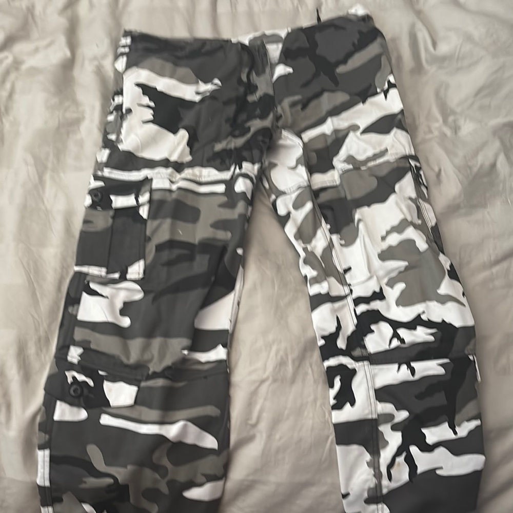 Rothco Camouflage Cargo Pants - Black, White, Gray